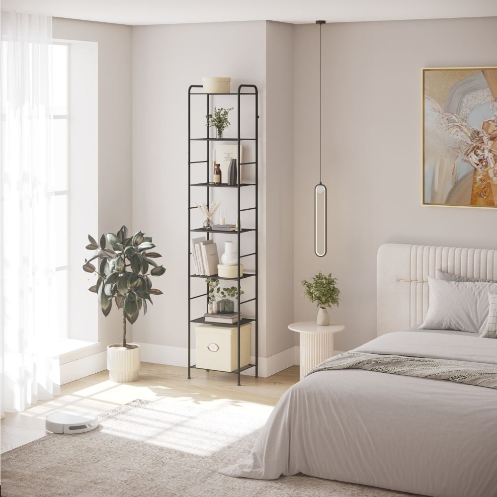 Изображение товара Стеллаж ЗМИ Валенсия 17 черный 7 полок сталь современный дизайн