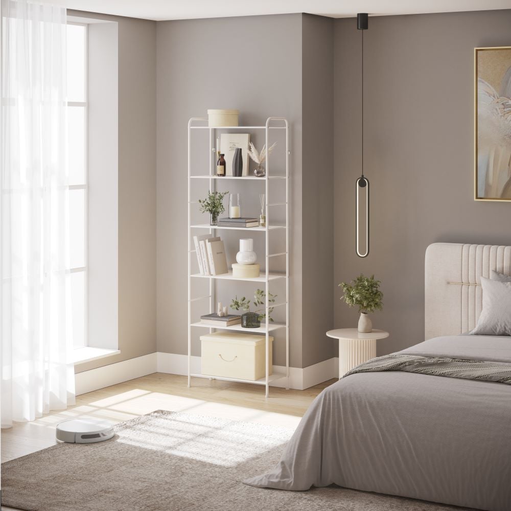 Изображение товара Стеллаж ЗМИ Валенсия 26 белый бытовой современный из стали 6 полок