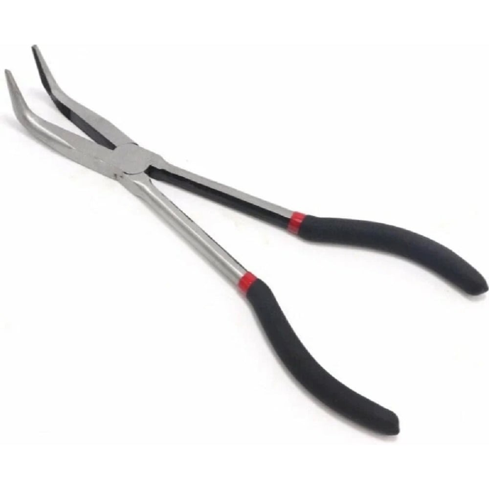 Изображение товара Длинногубцы BAUM 275 мм с удлинёнными рукоятками и загнутыми носиками