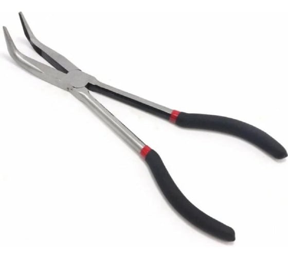 Изображение товара Длинногубцы с удлинёнными рукоятками BAUM L=11/275мм и загнутыми на 45гр носиками . 126-11/45BM