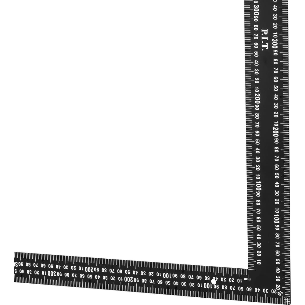 Изображение товара Угольник цельнометаллический P.I.T. ADVANCE 40х60 см, 90 градусов, двойная шкала в мм, HSQR01-0406