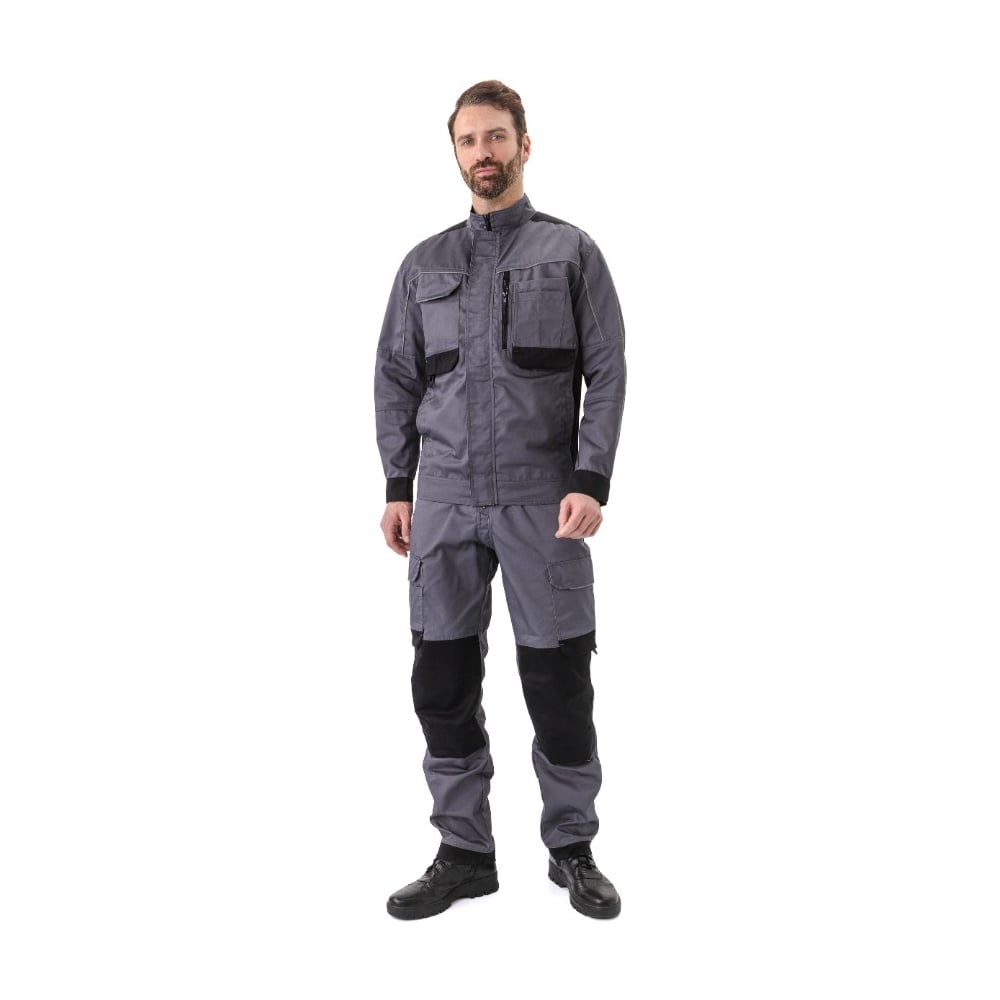 Изображение товара Рабочий мужской костюм URSUS ГОРОД 44-46 (темно-серый/черный, с отражающей полосой) Изображение товара Рабочий мужской костюм URSUS ГОРОД 44-46 (темно-серый/черный, с отражающей полосой)