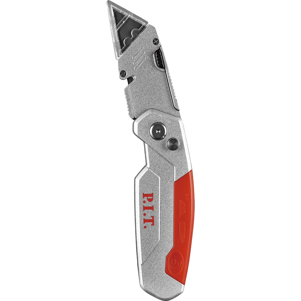 Изображение товара Нож с трапециевидным лезвием складной P.I.T. 61мм, металлический корпус, держатель бит, HCTK04-M001