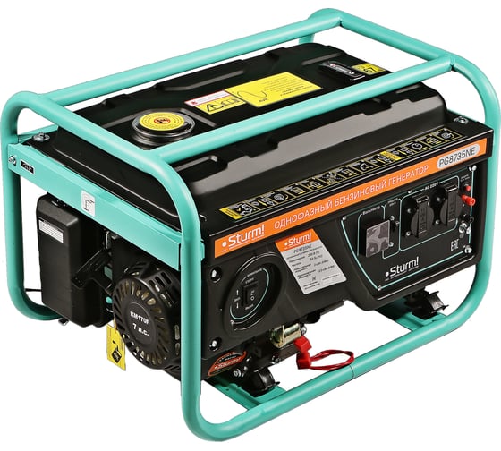 Изображение товара Бензогенератор Sturm 3500 ВА, AVR (Авто. Рег.Напр.), эл/ручн старт, 44 кг, бак 15л PG8735NE
