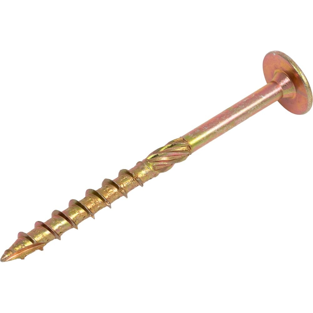 Изображение товара Саморезы с прессшайбой КРЕП-КОМП Torx, по дереву, желтый цинк 8.0х280 мм (50 шт) спд8280к