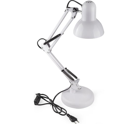 Изображение товара Настольный светильник Включай DL-3- 60W-E27, основание+ струбцина, белый 1183158