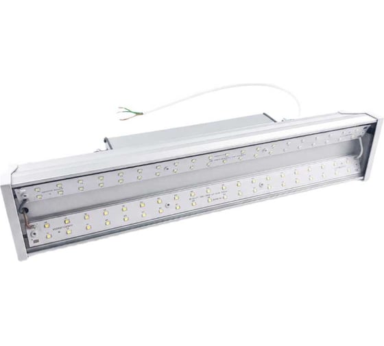 Изображение товара Промышленный светодиодный светильник ВСЕСВЕТОДИОДЫ ПОЛЮС VS409 37Вт, 5000K, прозрачный, 5000Лм, IP65 c тросовым креплением vs409-37-tr-5k-rope