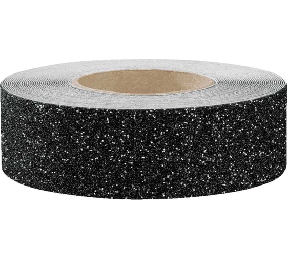 Изображение товара Противоскользящая лента Mehlhose GmbH Блестящий тип среднее зерно 60 Grit цвет черный с вкраплениями износостойкость 1 млн шагов 50 мм х 18,3 м M8SR050183