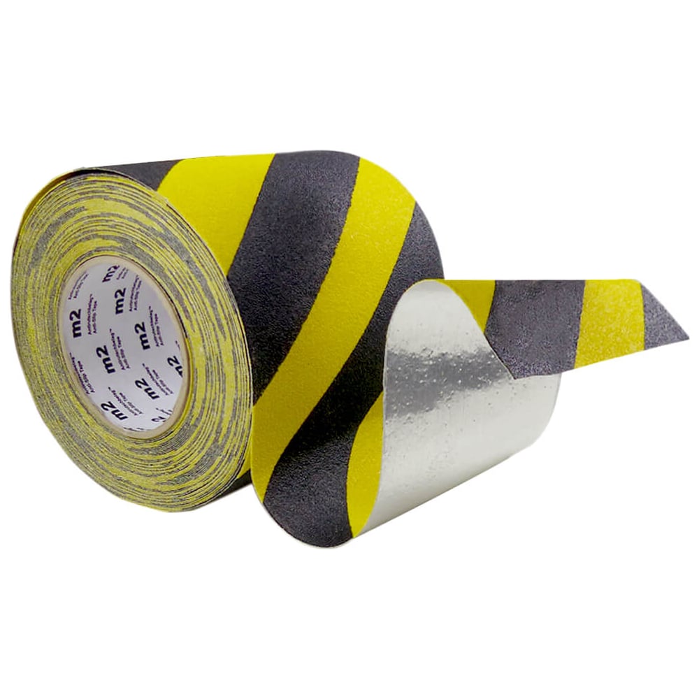 Изображение товара Противоскользящая формуемая лента 75 мм 18,3 м черно-желтая для неровных поверхностей