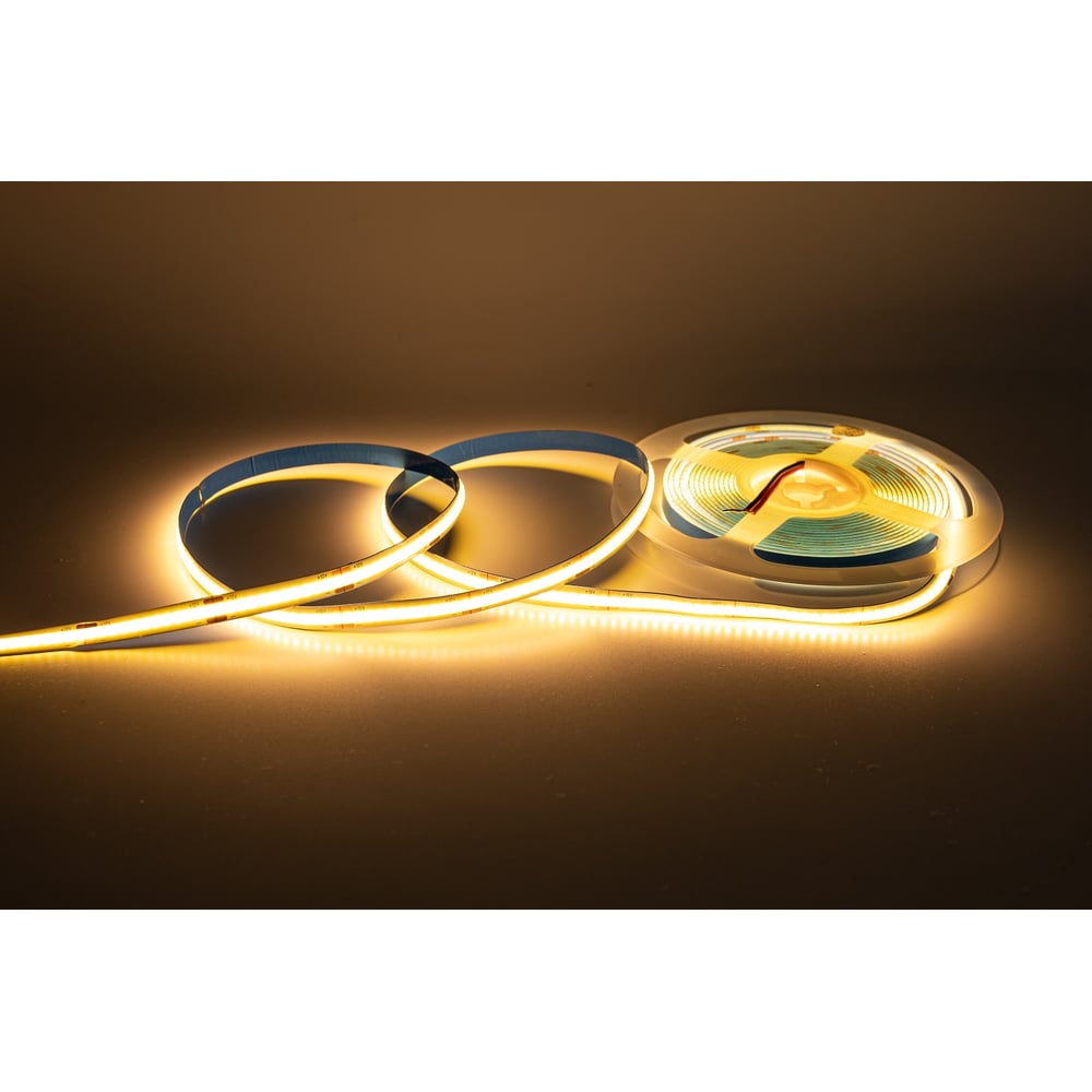 Изображение товара Светодиодная лента Сириус А 12В COB IP20 5м теплый белый 3000К 8Вт