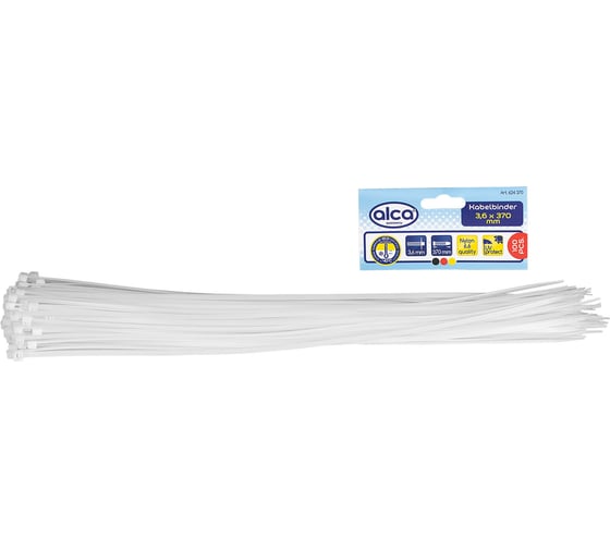 Изображение товара Кабельный хомут Alca нейлон, 3,6х370 мм, 100 шт. 624370