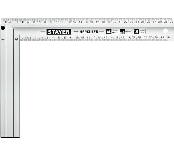 Изображение товара Жесткий столярный угольник STAYER Hercules 300 мм 3432-30