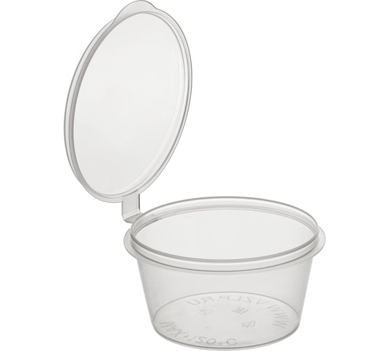 Изображение товара Соусник одноразовый ОФИСМАГ 50мл Стандарт с верхней крышкой прозрачный, комплект 1200 шт., ШК7609 609237