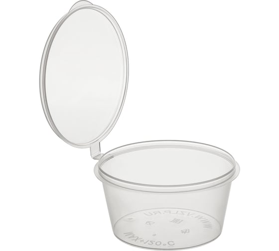 Изображение товара Соусник одноразовый ОФИСМАГ 80мл Стандарт с верхней крышкой прозрачный, комплект 960 шт.,ШК6350 609238