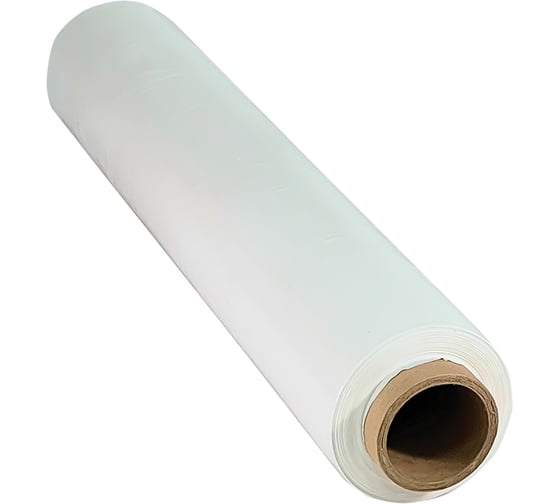 Изображение товара Стрейч-пленка ОФИСМАГ высокого качества, белая, 50см х 217м, 20мкм, 2кг нетто, первичное сырье, 607960