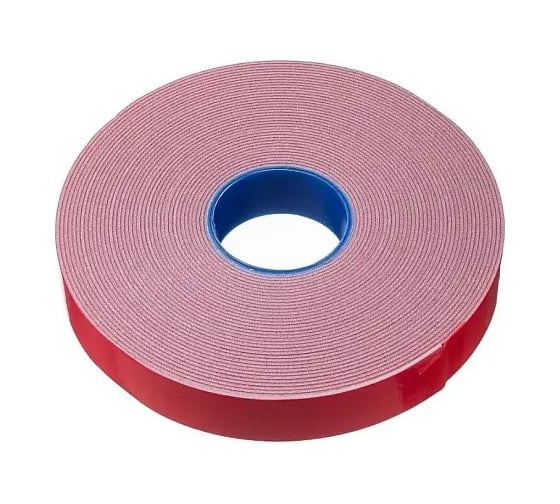 Изображение товара Лента двусторонняя для зеркал Аврора 19мм Х 5 м (красный) К 1120033