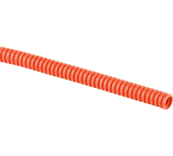 Изображение товара Гофрированная труба ЭРА ПНД, оранжевая, d 25мм, с зондом, легкая, 75м Б0051805