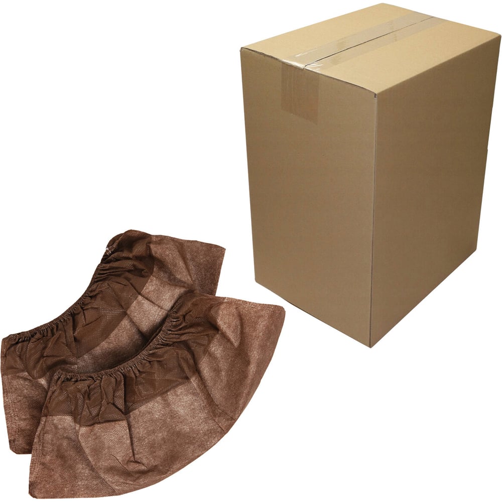 Изображение товара Бахилы ламинированные ELEGREEN комплект 500шт 38х16 см коричневые