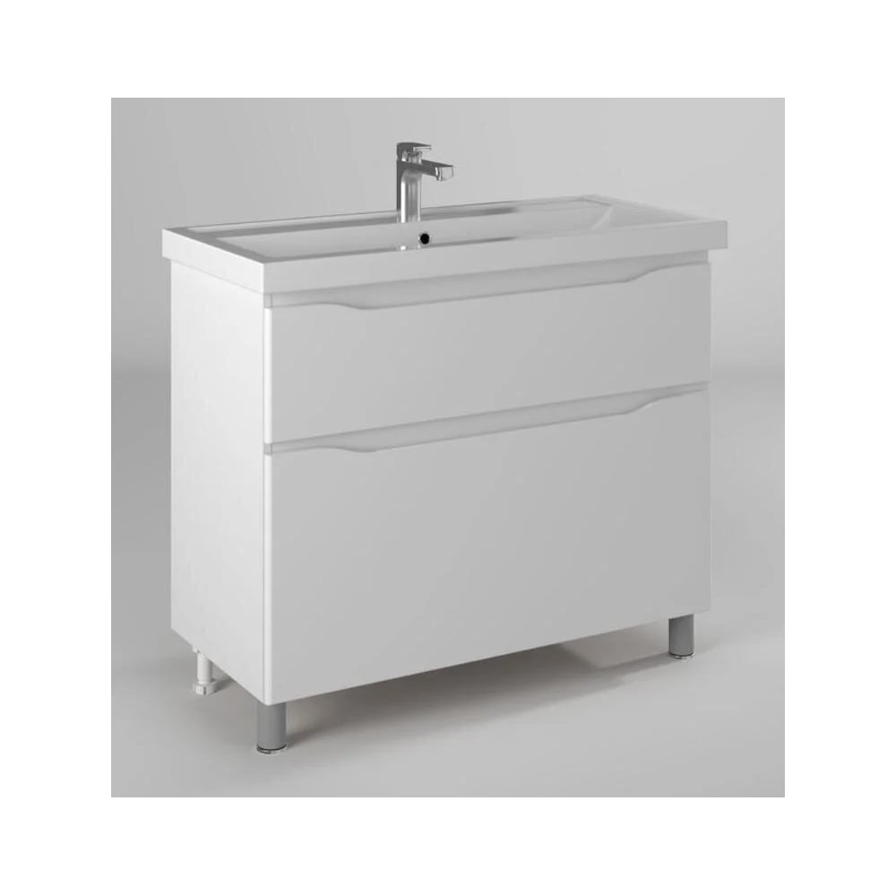 Изображение товара Тумба из ДСП и МДФ BRIZ Мальта т8-100 современная напольная мебель белая