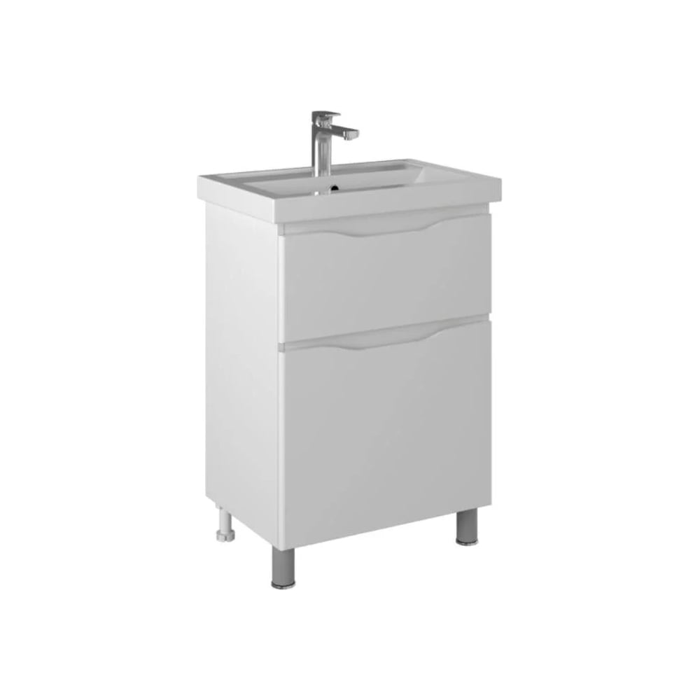 Изображение товара Тумба напольная BRIZ Мальта т8-60 из ДСП МДФ белая с ящиками