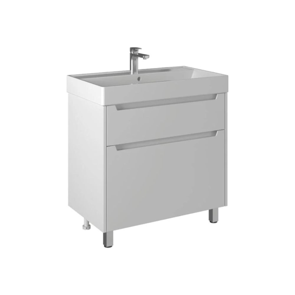 Изображение товара Тумба BRIZ Мастер т8-80 напольная из ДСП и МДФ белая с ящиками