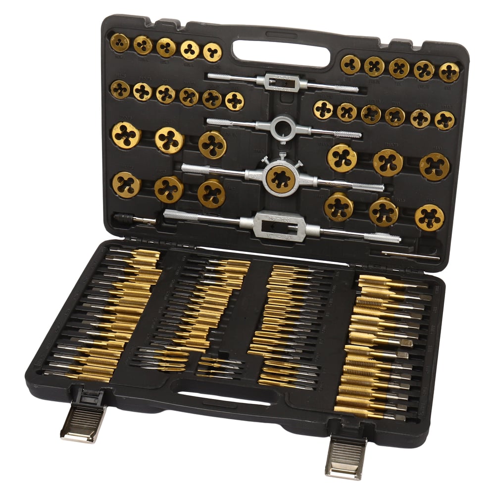 Изображение товара Профессиональный набор метчиков и плашек метрический 110 предметов LIGE LG-S1020