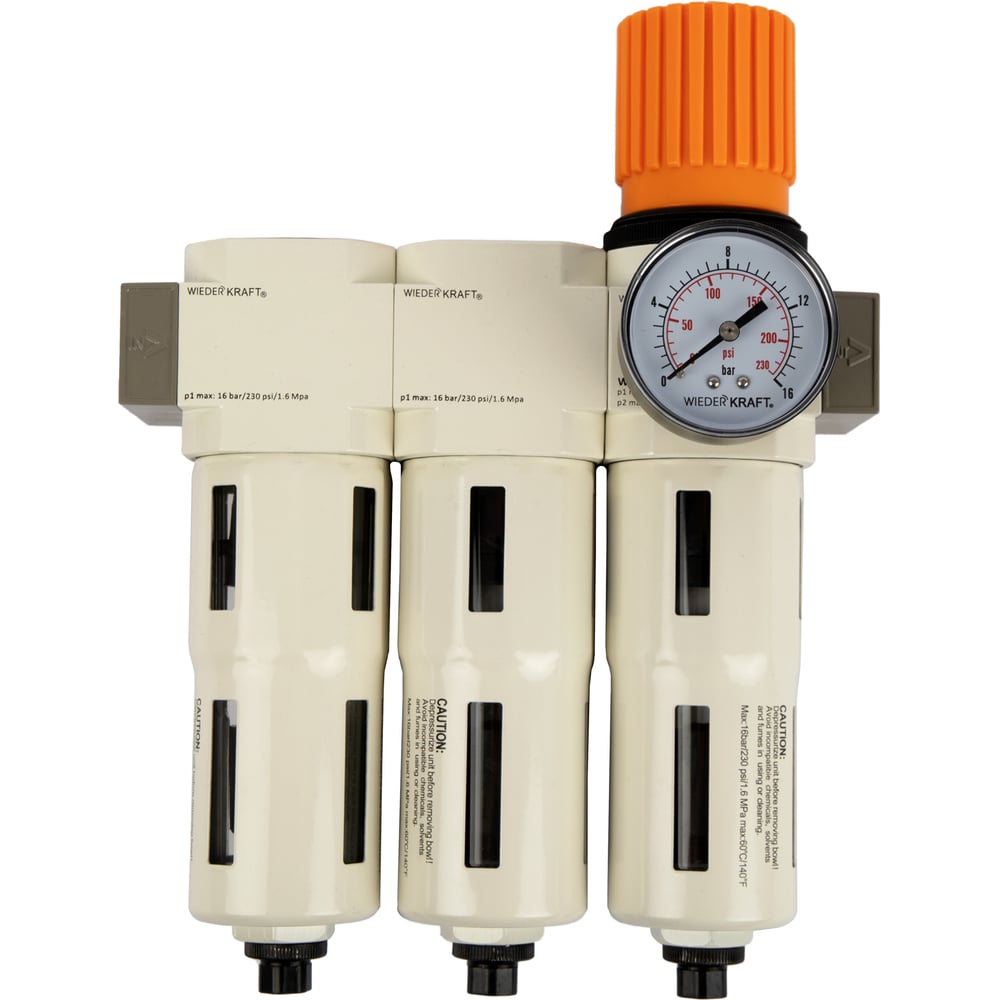 Изображение товара Блок подготовки воздуха WIEDERKRAFT 1/2 16 бар автоматический фильтр