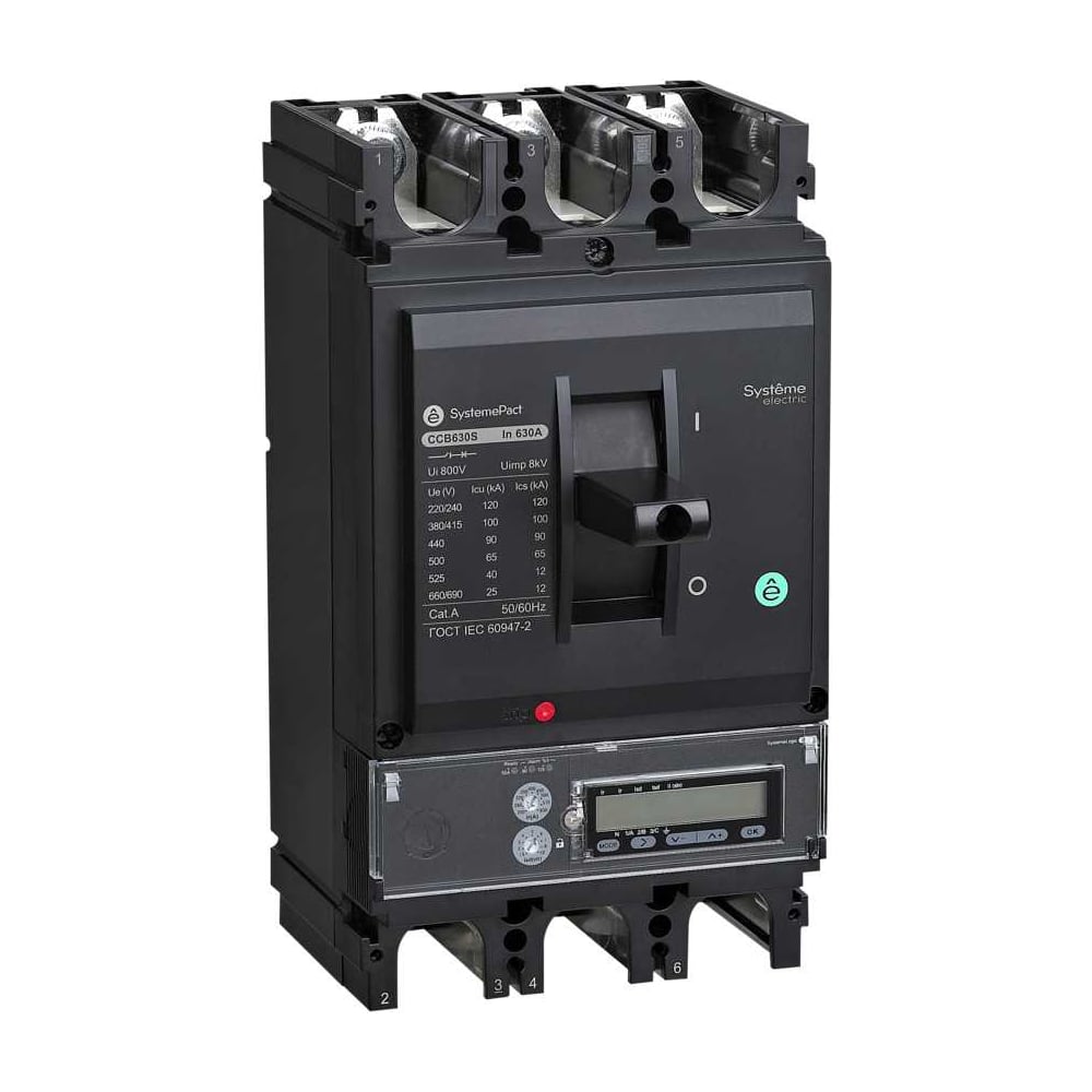 Изображение товара Автоматический выключатель Systeme Electric SYSTEMEPACT CCB630 100KA 3P3D S5.3E 630A SPC630S63053E3DFC