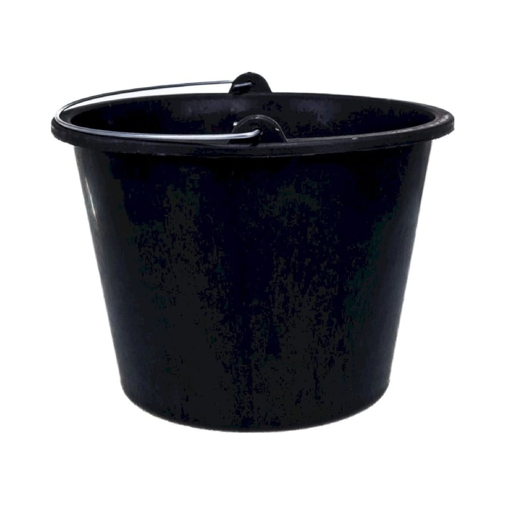 Изображение товара Ведро строительное 12 л ООО ПК Тандем-АГРО черное прочное и удобное