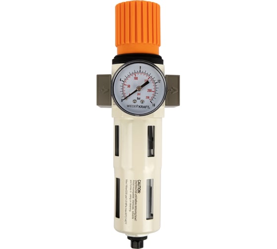 Изображение товара Фильтр-масловлагоотделитель WIEDERKRAFT 1/2 5 мкм, 16 Бар.с регулятором давления и автоматическим сброс WDK-7740FA