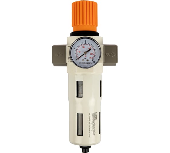 Изображение товара Фильтр-масловлагоотделитель WIEDERKRAFT 3/4 5 мкм, 16 бар с регулятором давления и автоматическим сброс WDK-7760FA