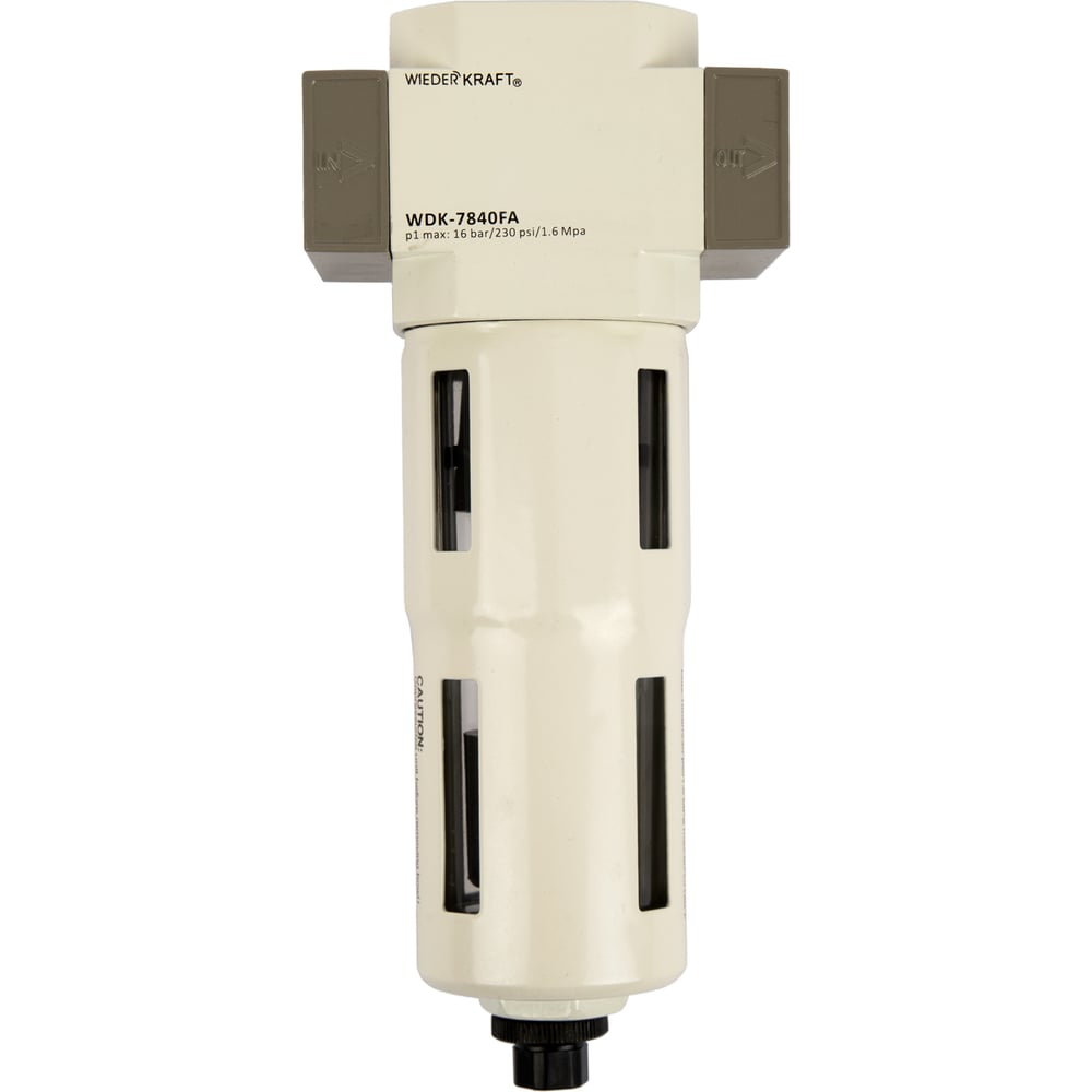 Изображение товара Фильтр-масловлагоотделитель WIEDERKRAFT 1/2 16 бар автоматический сброс