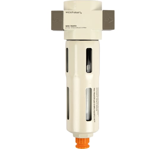 Изображение товара Фильтр-масловлагоотделитель WIEDERKRAFT 1/4 5 мкм, 16 бар WDK-7820FD
