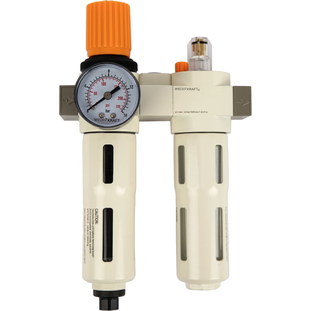 Изображение товара Блок подготовки воздуха WIEDERKRAFT 1/4 16 бар влагоотделитель регулятор лубрикатор