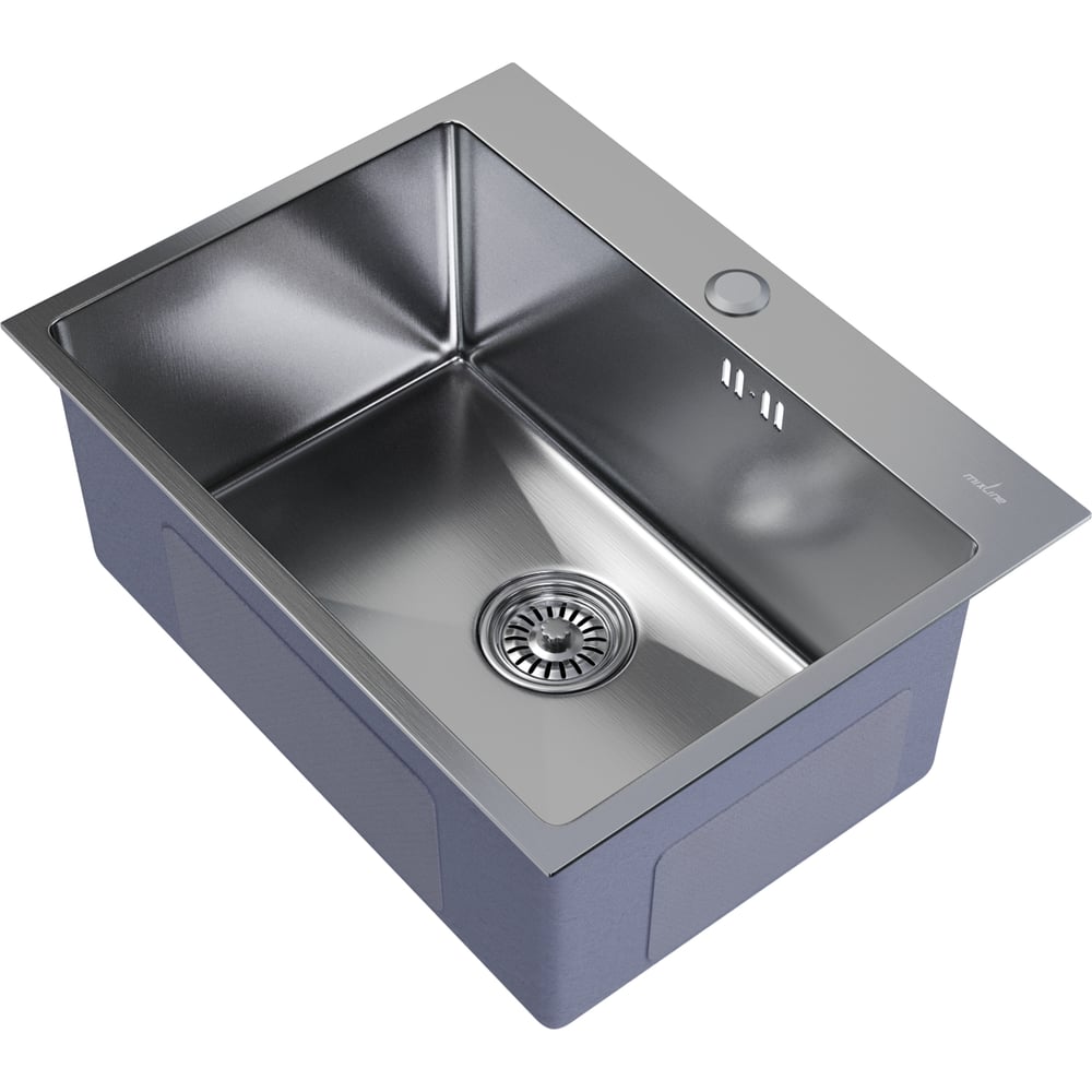 Изображение товара Мойка кухонная подстольная MIXLINE 53x43 см с сифоном сатин