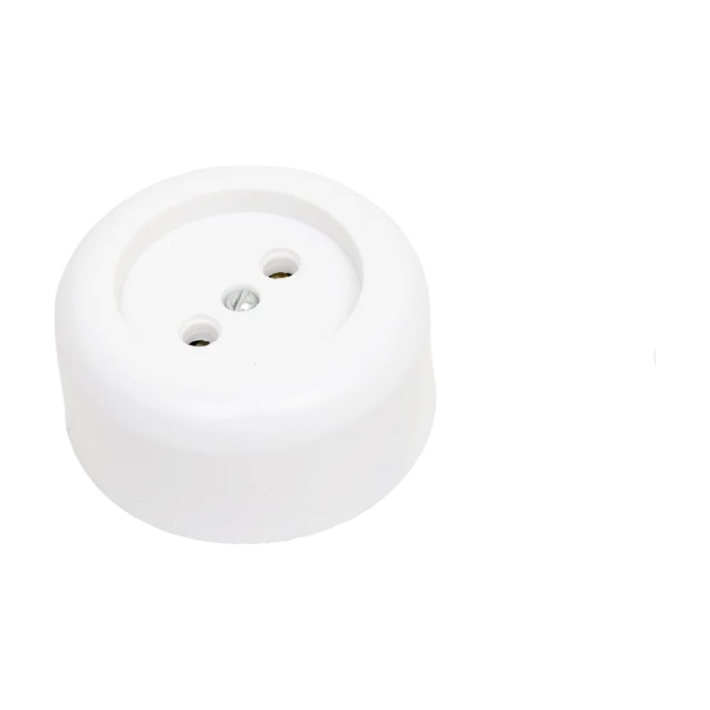 Изображение товара Розетка силовая круглая белая 220 В 10 А для монтажа накладная ООО Ливны-Электро РА 10-007, упаковк