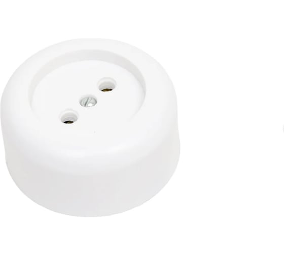 Изображение товара Розетка ООО Ливны-Электро РА 10-007 круглая, белая в количестве 200 шт. РА 1714.1