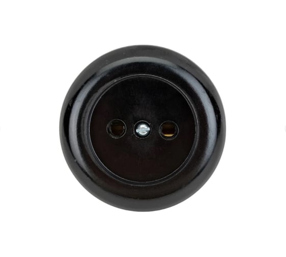 Изображение товара Розетка ООО Ливны-Электро РА 10-007 круглая, черная в количестве 200 шт. РАф 712.1