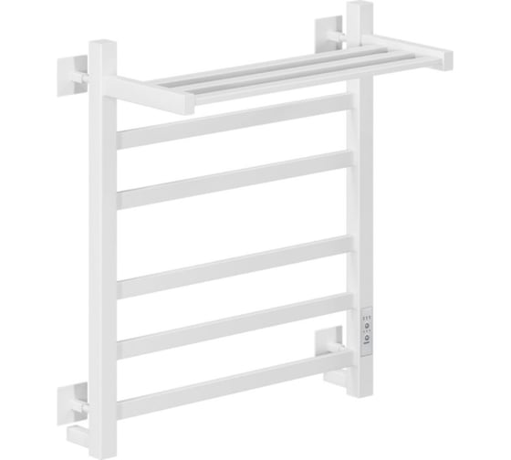 Изображение товара Полотенцесушитель MIXLINE TRIUMPH 60х50 таймер, 431Вт, 5 перекладин + полка электрический белый 558463
