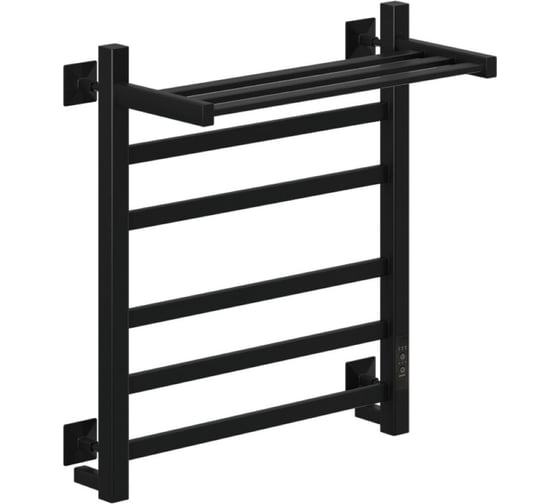 Изображение товара Полотенцесушитель MIXLINE TRIUMPH 60х50 таймер, 431Вт, 5 перекладин + ПОЛКА электрический ЧЕРНЫЙ 558464