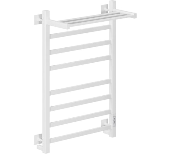 Изображение товара Полотенцесушитель MIXLINE TRIUMPH 80х50 таймер, 545Вт, 7 перекладин + ПОЛКА электрический, белый 558465