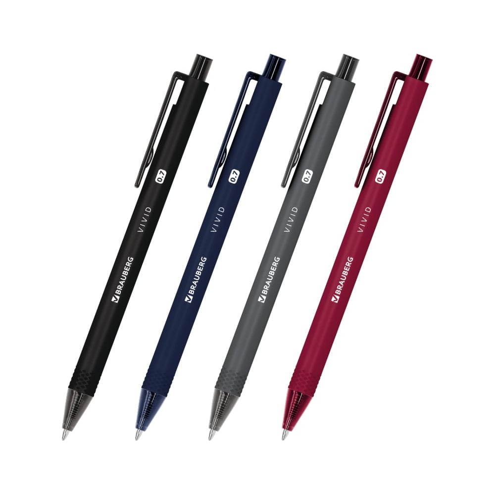 Изображение товара Ручка шариковая автоматическая BRAUBERG VIVID комплект 24 шт синяя