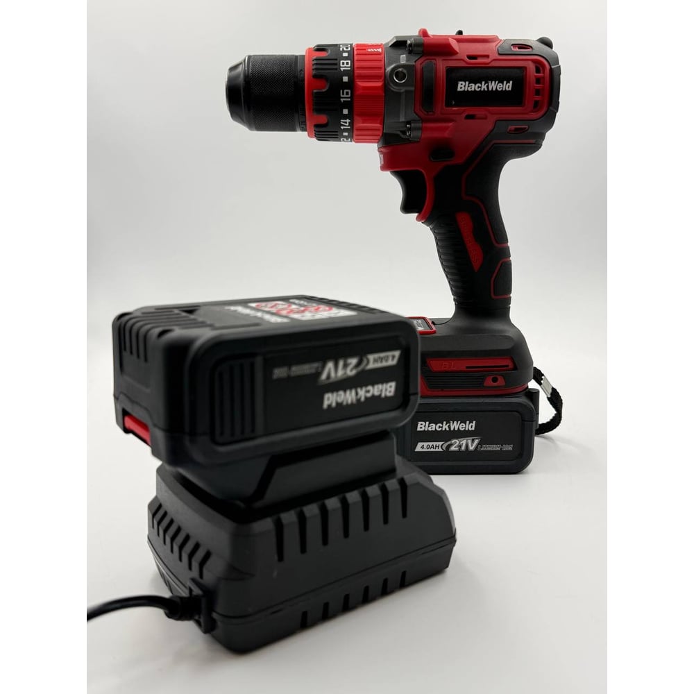 Изображение товара Дрель-шуруповерт BlackWeld DZ16R 2скорости ударная аккумуляторная 21В 4.0Ah