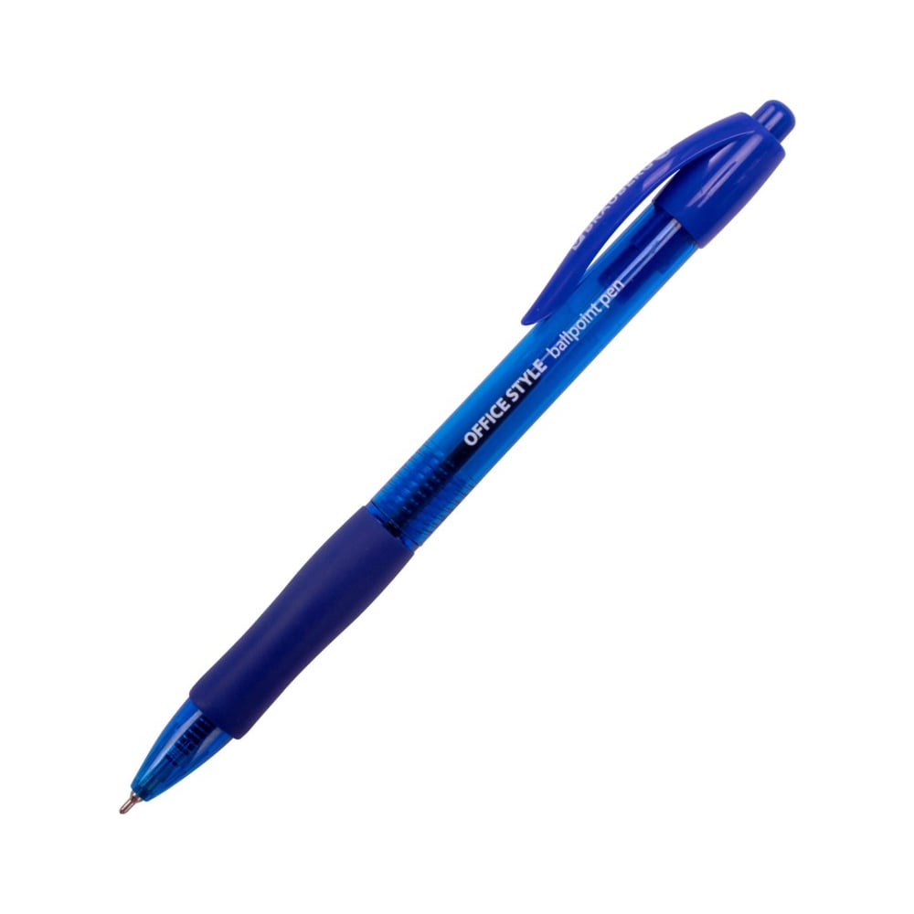 Изображение товара Шариковая ручка BRAUBERG OFFICE STYLE с грипом, синяя, 12 шт