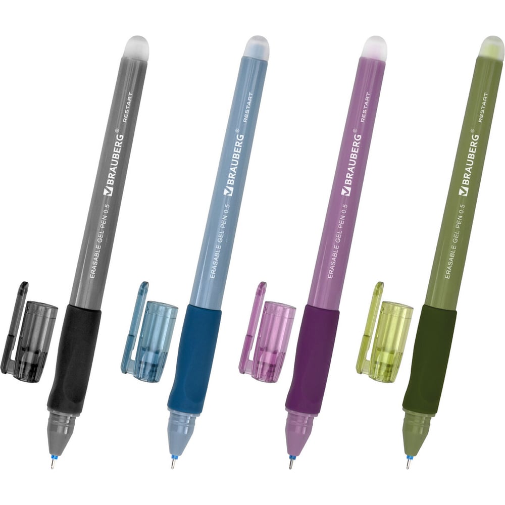 Изображение товара Ручка гелевая стираемая с эргономичным грипом BRAUBERG RESTART MORANDI, комплект 24 шт.