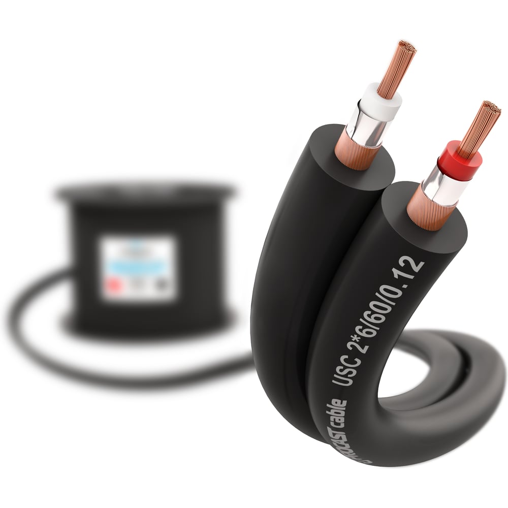 Изображение товара Сигнальный небалансный стерео кабель PROCAST 50 м USC 2*6/60/0,12