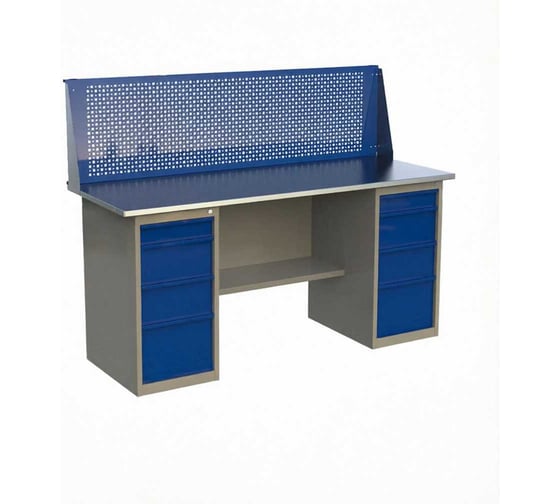 Изображение товара Верстак двухтумбовый IRONMEBEL ML4/ML4 с экраном 1600 M-ML4ML4MDCE1600