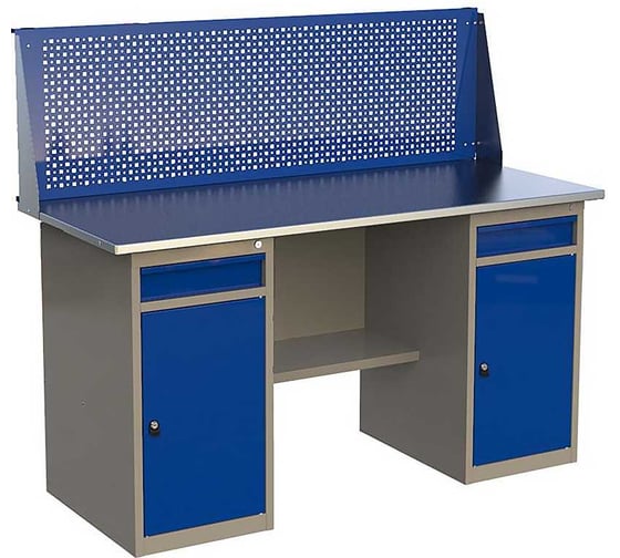 Изображение товара Верстак двухтумбовый IRONMEBEL ML1/ML1 с экраном 1800 M-ML1ML1MDCE1800