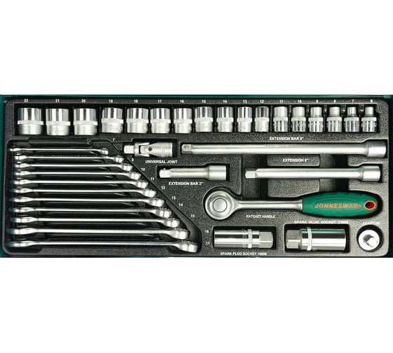 Изображение товара Набор торцевых головок и комбинированных ключей Jonnesway S04H3536S