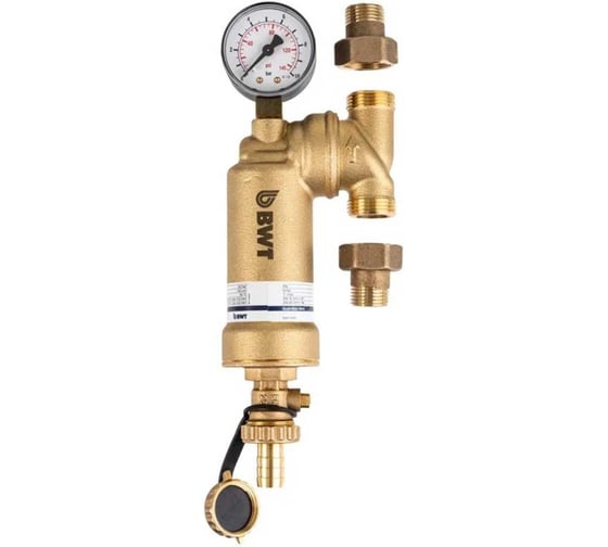 Изображение товара Фильтр бытовой BWT Guardian mini HR 3/4 с манометром, корпус латунный, 100 микрон 125639939М